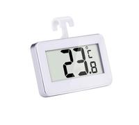 FONDOTIN Thermomètre Numérique Réfrigérateur Congélateur Étanche Plage C Grand Écran Aimant Support et Crochet Blanc