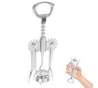 FONDOTIN Tire-bouchon à Ailes Manuel Acier Inoxydable Ouvre-bouteille Facile à Utiliser Ouverture Rapide pour Fête et Usage Domestique
