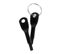 FONDOTIN tournevis multifonctionnel Tournevis compact porte-clés mini trousse à outils de poche outils Acier inoxydable Noir