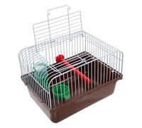 FONDOTIN Transportable Cage à Oiseaux Multifonctionnelle pour Perroquets Et Amours avec Accessoires Support Inclus Cage Et Légère pour Animaux De Compagnie