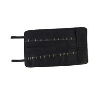 FONDOTIN Trousse à Outils Enroulable Oxford Pochette de Rangement Plieurs Tournevis et Clés Fermeture à Sangles Sécurisée Noir