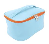FONDOTIN Trousse de Maquillage Étanche PU Bleu Capacité Spacieuse Sac de Rangement Cosmétique Polyvalent pour Femmes et Résistant Aux Rayures pour Voyage et Activités Extérieures