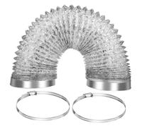FONDOTIN Tuyau Évacuation Sèche-linge Gaine Flexible Aluminium Colliers Serrage et Ruban Adhésif Inclus
