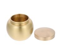 FONDOTIN Urne Funéraire Cuivre Mini Ronde avec Couvercle Sécurisé Urne Cendrier Décorative Légère pour Cendres Animaux et Stockage Pratique