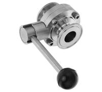 FONDOTIN Vanne Sanitaire en Acier Inoxydable 304 25 DN505 Légère L=56 Vanne Industrielle Manuelle pour Échantillonnage Bière Produits Laitiers et Eau Kit de Réparation Poignée