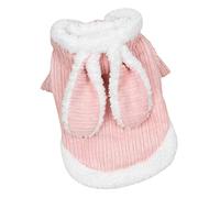 FONDOTIN Vêtements pour Chiens en Polaire Petit Manteau Teckel Chaleur Toison Costumes Encapuchonné Donjon Chienchien Race Faire La Fête Chiot Mignon Velours Côtelé Rose