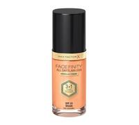 Fondotinta Max Factor Facefinity All Day Flawless - Correttore, Fondotinta liquido e primer viso 3-in-1, Formula vegan, Copertura modulabile, Tenuta fino a 30 ore, SPF20 - C85 Caramel, 30 ml