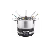 LITTLE BALANCE 8965 Digitale Fondue 8, Appareil à fondue 8 personnes, 3 programmes, Caquelon inox, Compatible induction, 1,2 litres, 1200 W, Noir/Inox