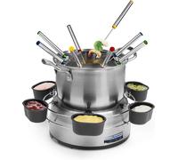 Fondue acier inoxydable 6 coupelles avec thermostat réglable