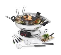 Fondue - KITCHEN CHEF - KCP.FONDASIA - 1950 Watts - Inox - Couvercle en verre