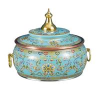 Fondue Chinoise Familial Marmite Chinoise Simple, Partage De Repas, En Cuivre Émaillé, Ragoût Traditionnel, À Soupe Multifonction(C)