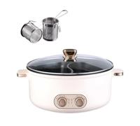 Fondue Chinoise Hot Pot Double Interrupteur de Commande Feu à Trois Vitesses,7.5L