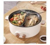 Fondue Chinoise Traditionnelle Double Interrupteur de Commande RevêTement AntiadhéSif,7.5L
