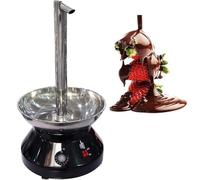 Fondue électrique à chocolat à 5 niveaux en acier inoxydable avec contrôle de la température, capacité de 3000 ml pour fêtes et mariages