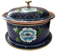 Fondue en cuve de cuivre, Hotpot traditionnel chinois, Hot Pot mongol, Cuivre pur Cuisinière à induction Utiliser de l'émail fait la main