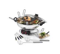 Fondue - KITCHEN CHEF - KCP.FONDASIA - 1950 Watts - Inox - Couvercle en verre