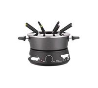 LITTLE BALANCE 8690 Black Fondue 8 Meuuuh...!, Appareil à fondue 8 personnes, Caquelon anti-adhésif grande contenance 2 litres, 1500 W, Noir