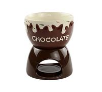 Fondue Mug, Food Grade Butter Warmer with Ceramic Cup, Portable Melt Hot Pot Cup with Candle Base, Heat Resistant Set for Cheese Chocolate Sauce, Fondue Mug for Dinner Dessert Date Night Party