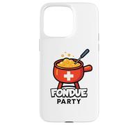Fondue Suisse Party Après-Ski ou à Tout Moment Coque pour iPhone 15 Pro Max
