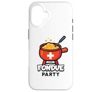 Fondue Suisse Party Après-Ski ou à Tout Moment Coque pour iPhone 16