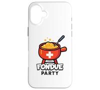 Fondue Suisse Party Après-Ski ou à Tout Moment Coque pour iPhone 16 Plus
