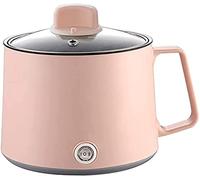 Fondues électriques, 1.7 l, casserole électrique anti-adhésif, multicuiseur électrique avec double contrôle de la puissance pour Stir Fry, pâtes, réchaud à ramen pour dortoir et appartement (rose)