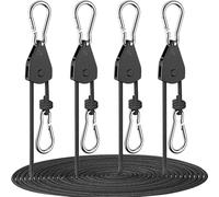 Fondwell Cintre réglable de 0,3 cm pour Lampe de Croissance : Lot de 4 Sangles d'arrimage à cliquet avec engrenage en métal renforcé - Système de poulie Robuste pour diverses suspensions et cerclages