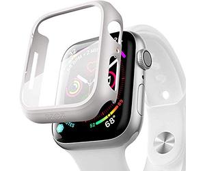fonefunshop Coque intégrale pour Apple Watch Series 3 2 1 38 mm - Protection d'écran - Blanc