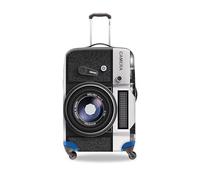 fonefunshop Housse de protection élastique pour valise, appareil photo, 55,9 x 63,5 cm, taille M, noir, M, Motif :