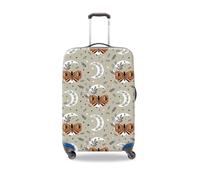fonefunshop Housse de protection élastique pour valise Motif papillon Taille M 55,9 x 63,5 cm, gris, M, Housse pour valise