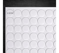 Foneso Lot de 70 pastilles adhésives transparentes double face - 20 mm - Pastilles adhésives rondes pour mousse acoustique - Réutilisables - Sans trace - Pour ballons, mariages, Noël