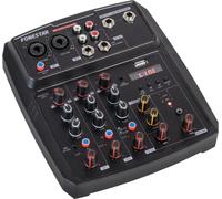 Fonestar MIX-4LIVE : table de mixage avec streaming, carte son PC et Bluetooth/USB, 2 canaux mono, 1 canal stéréo.