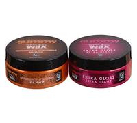 Fonex, Lot cire coiffante 2 pots de cire coiffante Gummy, Bright Finish & Extra Gloss 150 ml | Cire coiffante extra brillante pour cheveux longs et courts.