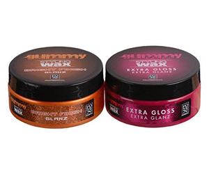 Fonex, Lot cire coiffante 2 pots de cire coiffante Gummy, Bright Finish & Extra Gloss 150 ml | Cire coiffante extra brillante pour cheveux longs et courts.