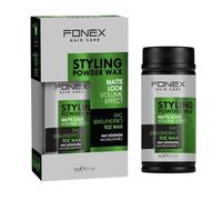 Fonex Powder Wax Matte Look Poudre coiffante pour cheveux 20 g - Poudre coiffante mate pour le volume, la texture et la tenue forte - Effet anti-graisse - Unisexe