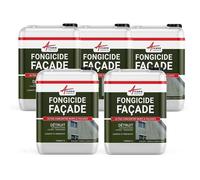 Fongicide concentré Anti dépôt vert pour murs façade - Élimine aussi algues et lichens - ANTI-MOUSSE Lot de 5 x 1L (5L)
