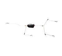 FONGKNOX Fishing Bait Cage Feeder avec fil Hook Rigs Hooks String Hooks Groundbait Cage avec 3 hameçons Kit Fly Tackle avec plomb Spring Barbed Tackle 20 g Kit de combinaison prêt à l'emploi