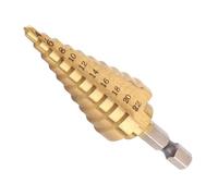 Fongmore 4 - 22mm acier à grande vitesse titane Coated Step Drill High Speed Steel 1 / 4 "poignée hexagonale changement rapide de foret conique métal plastique bois trou fraise