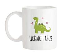Fonhark - Lickalottapus, tasse à café Lesbienne, LGBT, mariage lesbien, 325 ml, blanc
