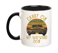 Fonhark - Mug Supernatural avec inscription « Carry On My Wayward Son, 325 ml »