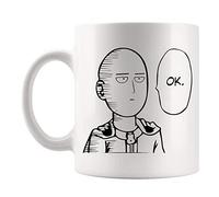 Fonhark - Tasse en céramique « Saitama One Punch Man Ok », 325 ml, blanc