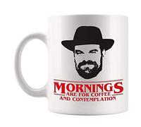 Fonhark - Tasse Whitelf Chief « Mornings are for Coffee Contemplation » - 325 ml - Blanc