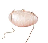 FonHNDG Egg Clutch Oval Pearl Mini Chaîne Messenger Sac à main | Sac à main ovale en perles for petite femme, mini sac à main de personnalité