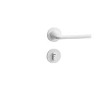 FonHNDG Ensemble de poignées de porte Serrures de porte sécurité for chambre à coucher Serrure mécanique silencieuse for salle bain pêne dormant poignée blanches Quincaillerie for meubles maison(A)