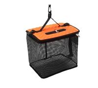 FonHNDG Filet de pêche Panier à Poissons Flottant, Panier for capturés, Support de pêche Pliable, Seau Portable en Maille, appât(S)