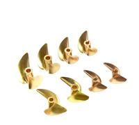 FonHNDG hélice de Bateau Hélice en cuivre à 2 pales for Bateau RC D36/37/38/40/42/45 mm for Arbre d'hélice 4 mm/4,76 (3/16'')(4.0mm Right D42.0mm)