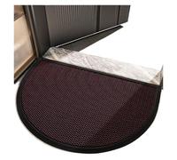 FonHNDG Paillasson Demi-Rond Tapis de Porte Demi-Rond en Caoutchouc antidérapant, Tapis d'entrée Bienvenue for intérieur et extérieur, à Profil Bas for, Porche entrées(Red,60x90cm)