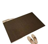 FonHNDG Paillasson tissé Tapis de Sol Cuisine en Lin tissé, Tapis lavé, Dessous Caoutchouc, Long for Porte d'entrée sergé(Brown,60X180CM)