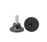 FonHNDG Pieds réglables pour équipement 1 Pied réglable en Caoutchouc Souple PP, glissière de nivellement, Patin Coulissant, Fixation à vis, Pieds antidérapants(15x25mm(M6))