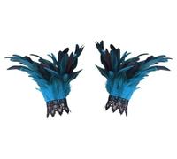 FonHNDG Plume Gant Maille Manches Crochet Doigt Broderie Dentelle
